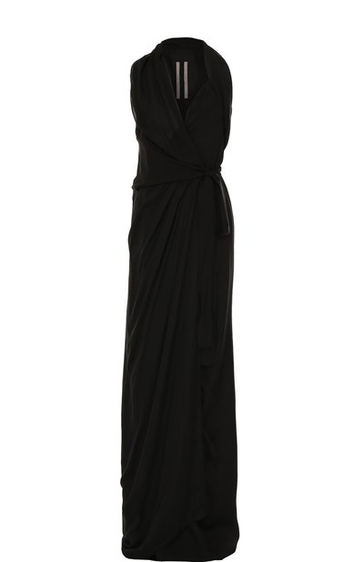 Приталенное шелковое платье-макси без рукавов RICK OWENS, арт. RP18S8502/SCH, фото 1