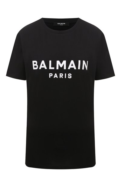 Женская хлопковая футболка BALMAIN, арт. YF1EF000BB37