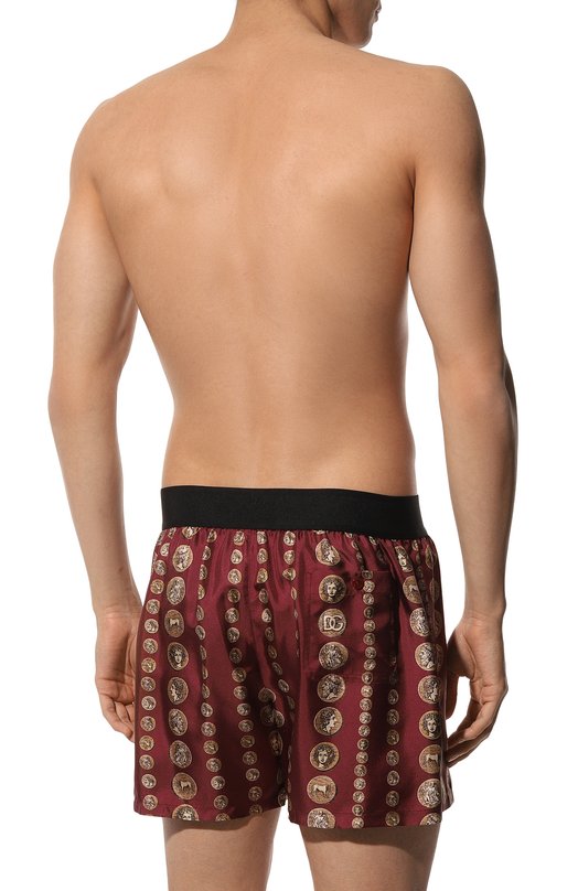 Шелковые боксеры Dolce & Gabbana M4F05T/IS1Q4 Бордовый  M4F05T/IS1Q4 Фото 3