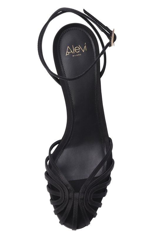 Текстильные босоножки Blake 75 Alevi Milano L26SC006.N.0222997/SATIN Чёрный  L26SC006.N.0222997/SATIN Фото 6