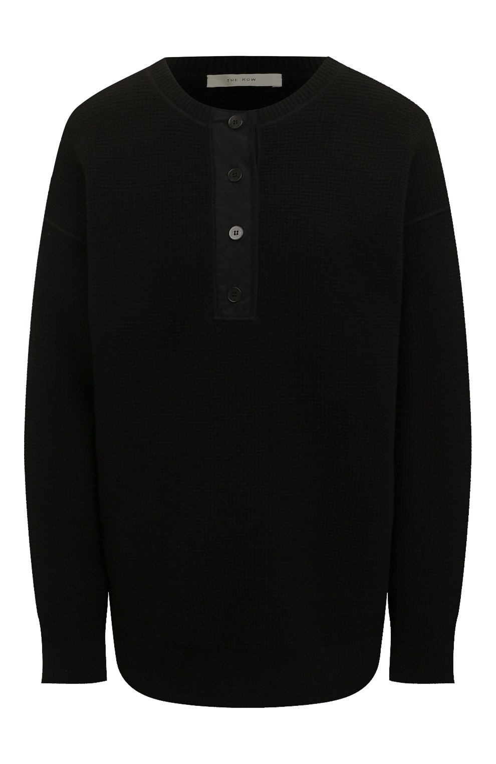 Свитер из хлопка и кашемира THE ROW черного цвета по цене 224000 руб., арт. 6293Y538, фото 1 Свитер из хлопка и кашемира THE ROW, арт. 6293Y538, фото 1