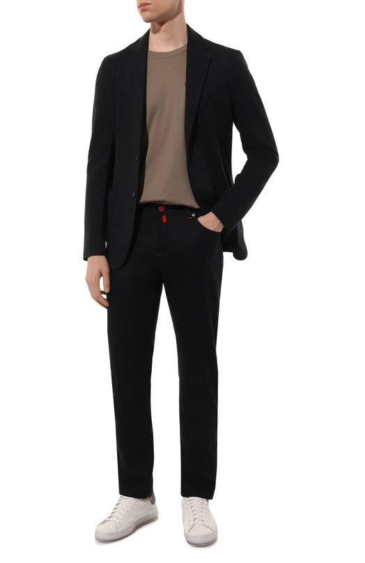 Шерстяные брюки Kiton UPNJSK0123E05 Синий  UPNJSK0123E05 Фото 2