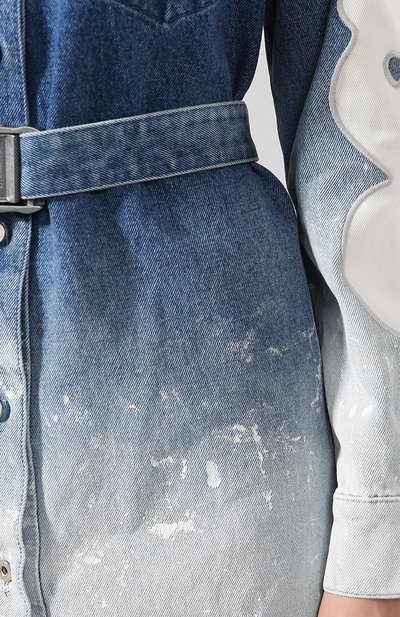 Джинсовое платье OFF-WHITE синего цвета по цене 62650 руб., арт. 0WYM002R207730987171, фото 5 Джинсовое платье OFF-WHITE, арт. 0WYM002R207730987171, фото 5