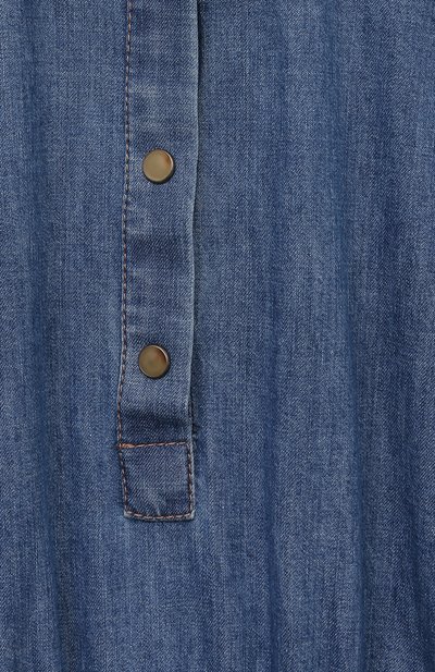 Джинсовое платье BRUNELLO CUCINELLI синего цвета по цене 55700 руб., арт. BH192A309C, фото 3 Джинсовое платье BRUNELLO CUCINELLI, арт. BH192A309C, фото 3