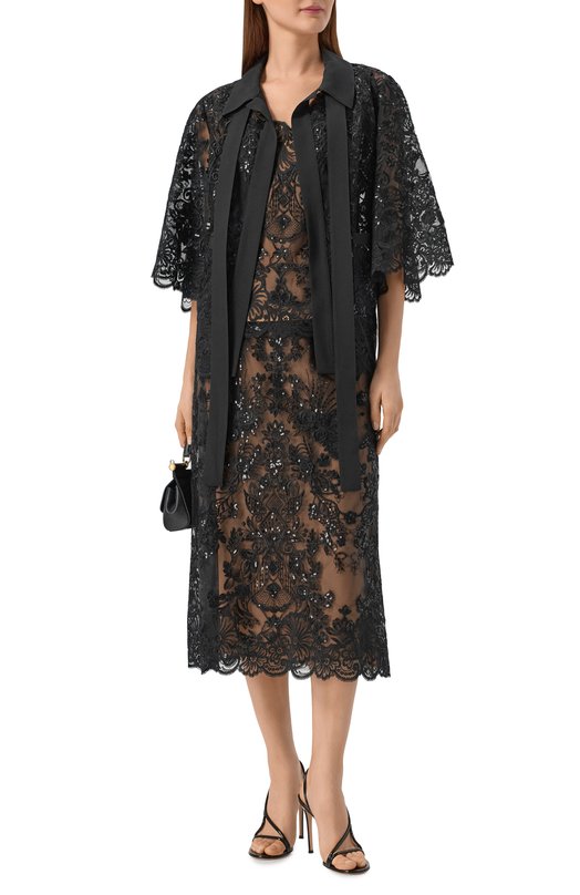 Жакет с отделкой пайетками Elie Saab TW008NR26/TUL02 Чёрный  TW008NR26/TUL02 Фото 2