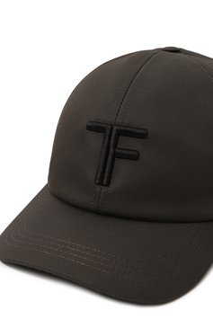 Мужская хлопковая бейсболка TOM FORD серого цвета, арт. MH003/TCN036G | Фото 4 (Материал: Хлопок, Текстиль; Нос: Не проставлено)