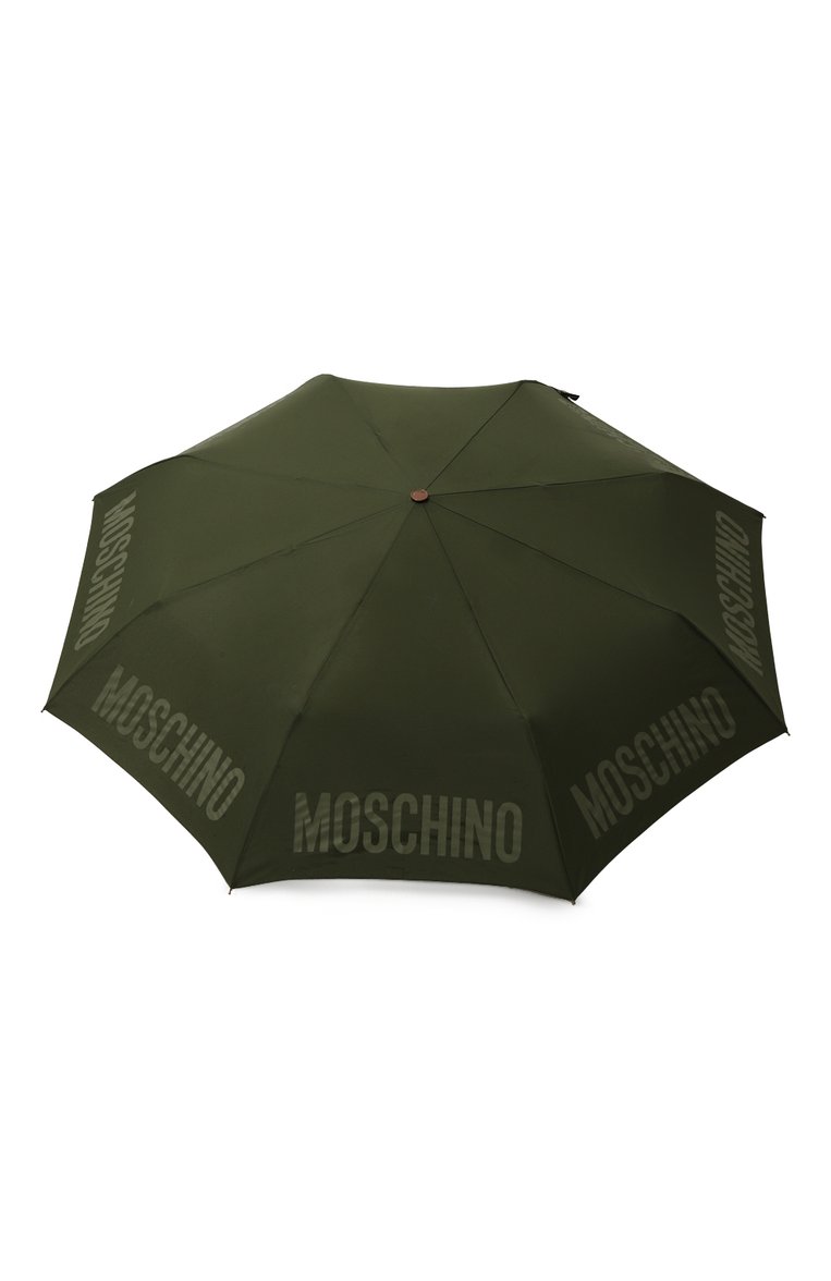 Мужской складной зонт MOSCHINO хаки цвета, арт. 8064-0PENCL0SE | Фото 1 (Материал сплава: Проставлено; Материал: Текстиль, Металл, Синтетический материал; Нос: Не проставлено)