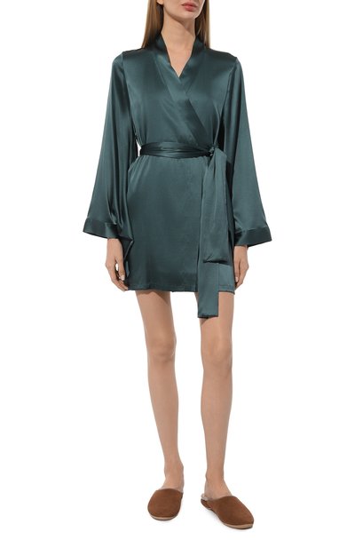 Шелковый халат MARJOLAINE изумрудного цвета по цене 69580 руб., арт. 4SOP2001, фото 2 Шелковый халат MARJOLAINE, арт. 4SOP2001, фото 2