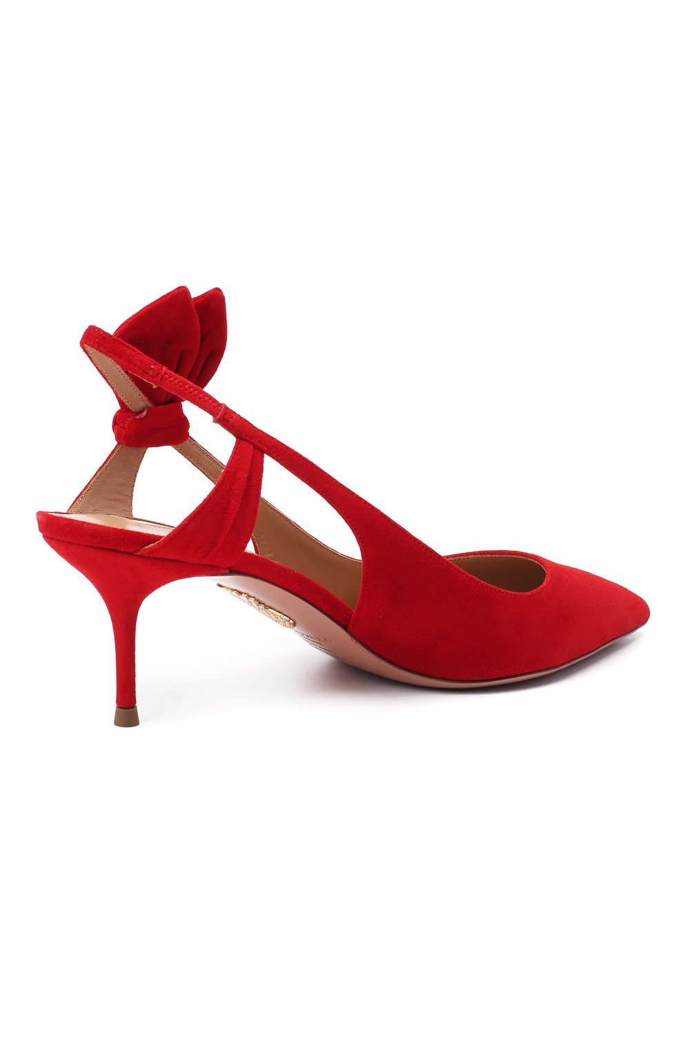 Замшевые туфли drew 60 AQUAZZURA, арт. DRWMIDP0-SUE-F00, фото 4