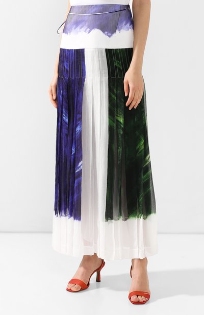 Шелковая юбка VICTORIA BECKHAM, арт. SK LNG 3842 MSS19 PAINTBRUSH CHIFF0N, фото 3