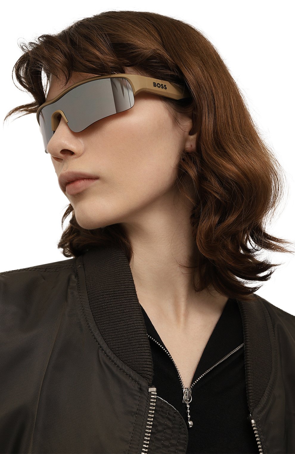 Солнцезащитные очки BOSS бежевого цвета по цене 26100 руб., арт. 1607 10A, фото 2 Солнцезащитные очки BOSS, арт. 1607 10A, фото 2
