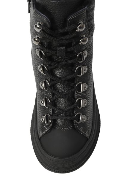 Комбинированные ботинки MISSOURI черного цвета по цене 31150 руб., арт. 85935 C/27-30, фото 4 Комбинированные ботинки MISSOURI, арт. 85935 C/27-30, фото 4