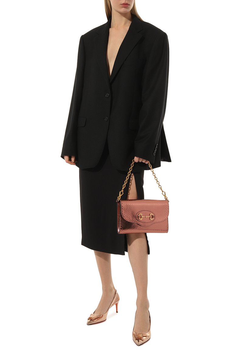 Сумка 1955 horsebit small из кожи питона GUCCI, арт. 677286 E1DFX, фото 1