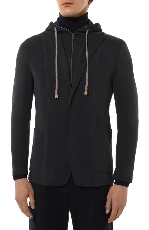 Однобортный пиджак Fradi Синий, фото 4