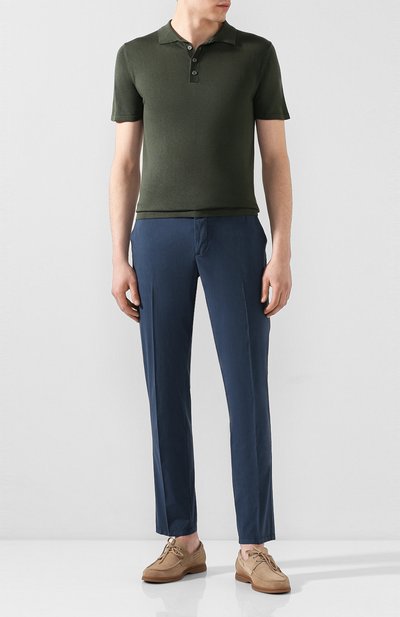 Брюки из смеси хлопка и шелка ALTEA, арт. 2053051, фото 2