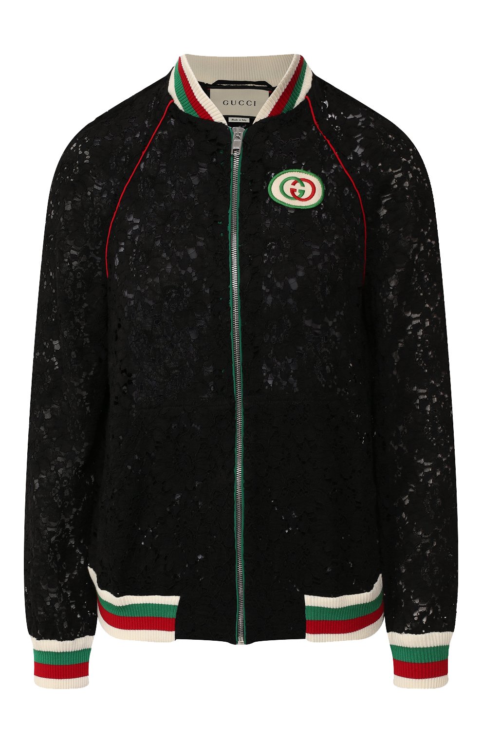 Бомбер из смеси вискозы и хлопка GUCCI черного цвета по цене 285120 руб., арт. 575927/ZACDX, фото 1 Бомбер из смеси вискозы и хлопка GUCCI, арт. 575927/ZACDX, фото 1