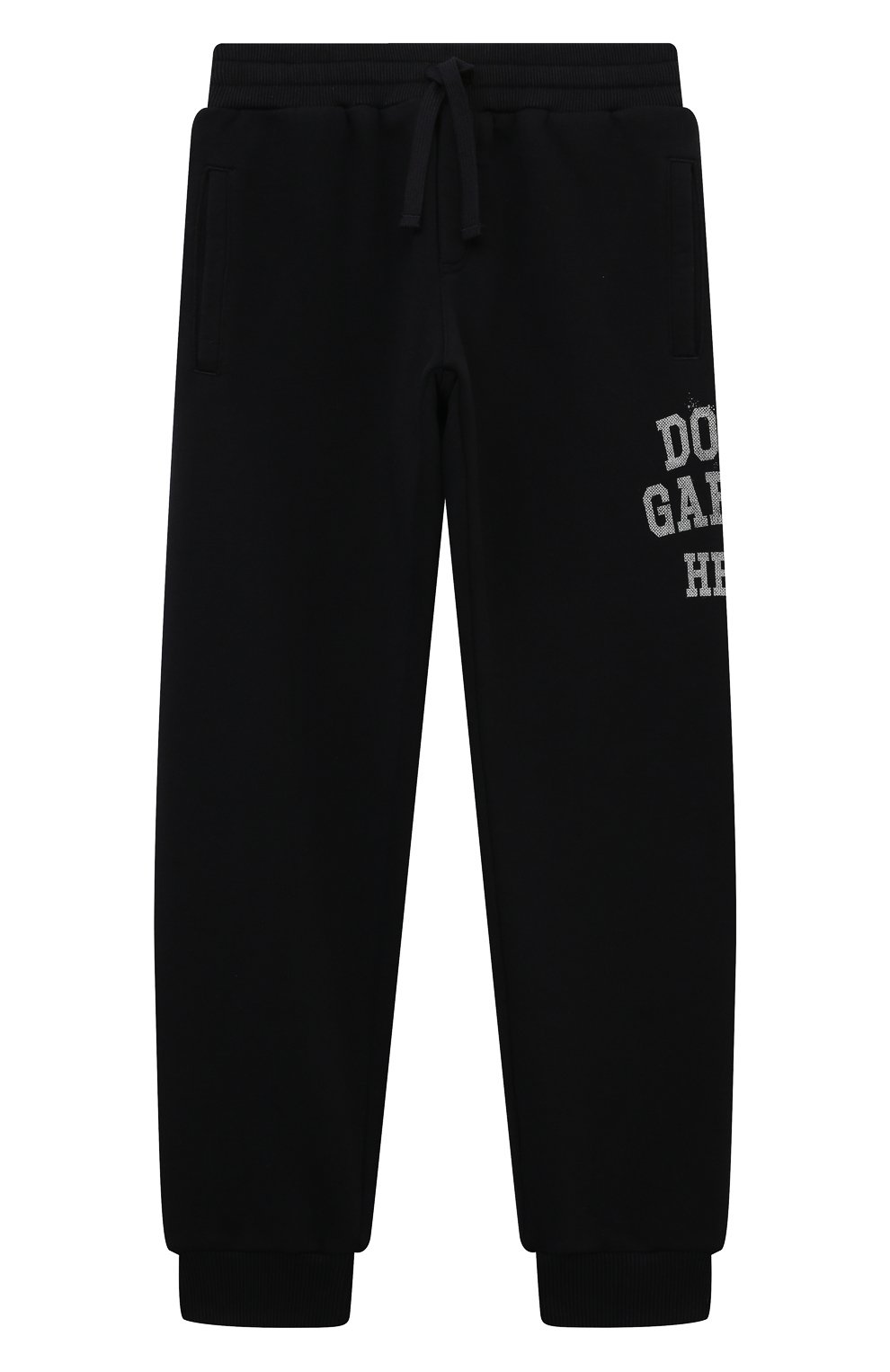 Хлопковые джоггеры DOLCE & GABBANA темно-синего цвета по цене 38100 руб., арт. L4JPT0/G7N5P, фото 1 Хлопковые джоггеры DOLCE & GABBANA, арт. L4JPT0/G7N5P, фото 1