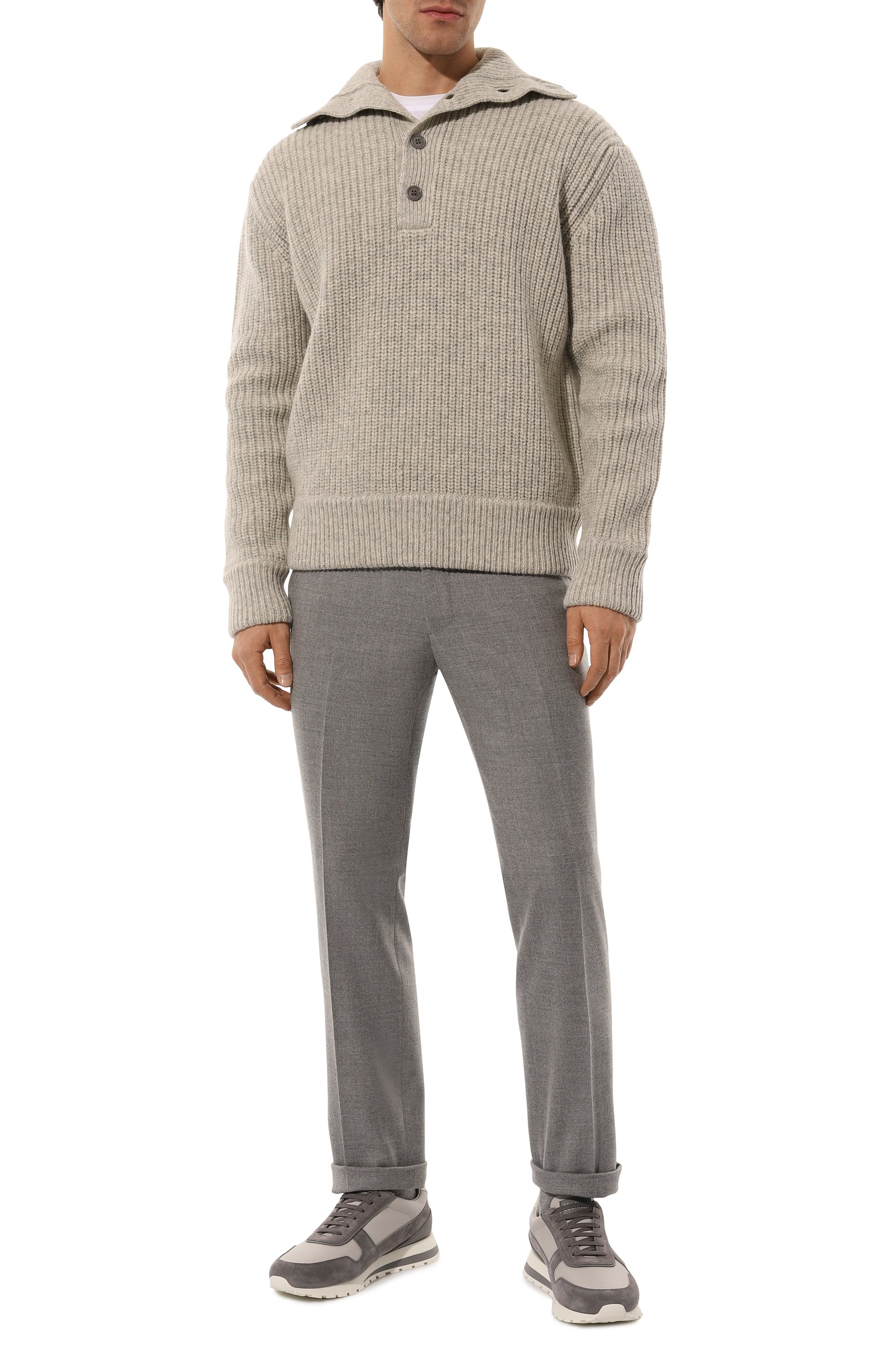 Кожаные кроссовки BRUNELLO CUCINELLI, арт. MZUPSGA289, фото 2