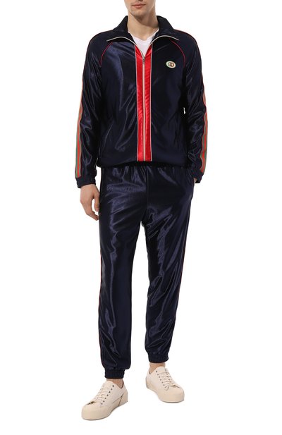 Джоггеры GUCCI темно-синего цвета по цене 126720 руб., арт. 655343 XJDF1, фото 2 Джоггеры GUCCI, арт. 655343 XJDF1, фото 2