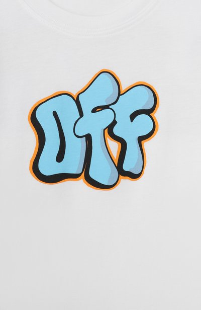 Хлопковая футболка OFF-WHITE, арт. 0BAA019F26JER0051, фото 3