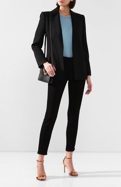 Шелковая футболка TOM FORD голубого цвета по цене 105500 руб., арт. TSJ383-FAX025, фото 2 Шелковая футболка TOM FORD, арт. TSJ383-FAX025, фото 2