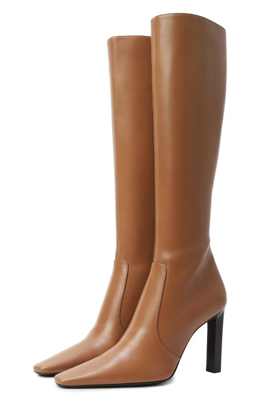 Кожаные сапоги Francoise 95 Saint Laurent 841574/AACSQ Коричневый 841574/AACSQ