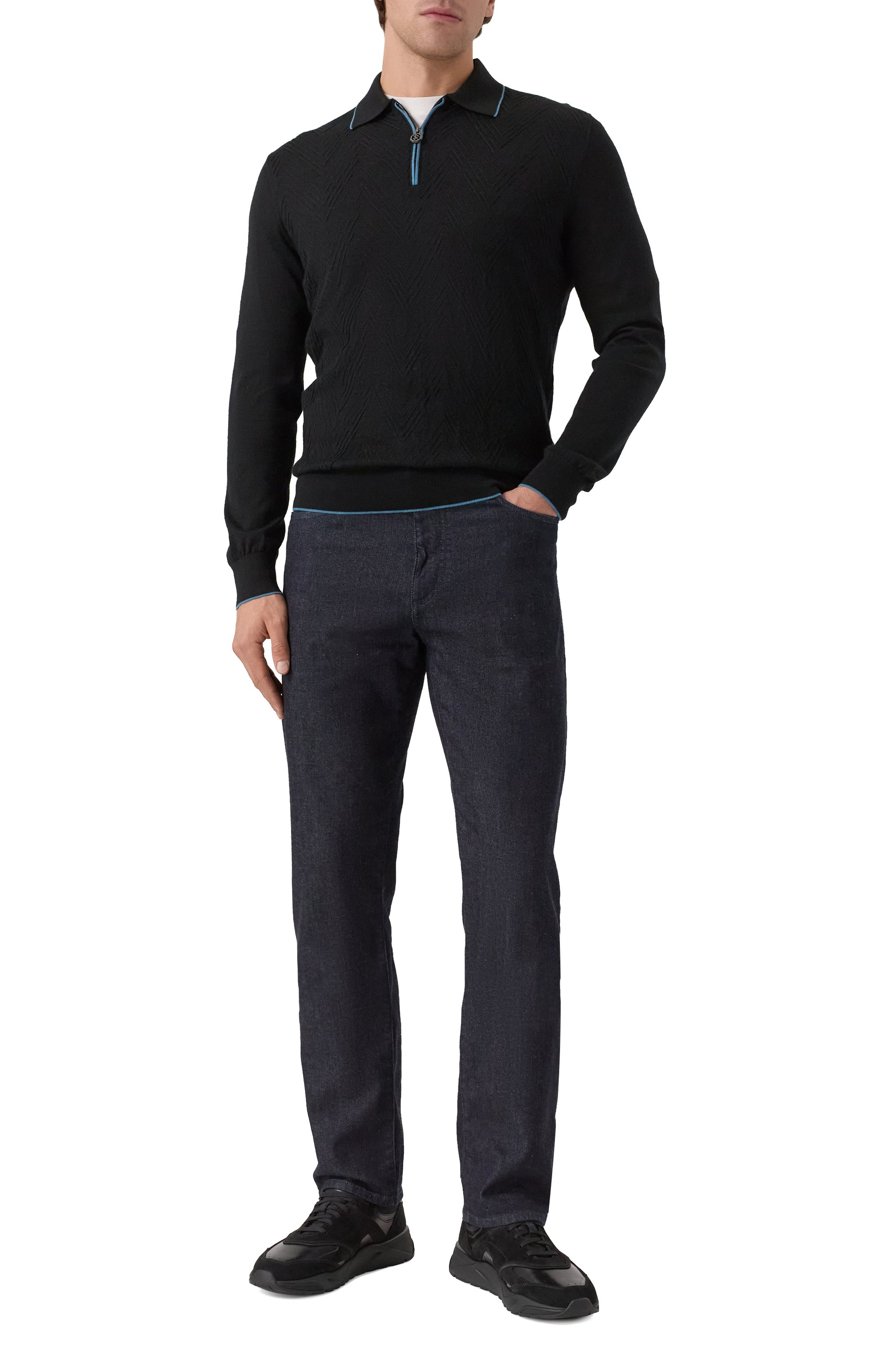 Кожаные кроссовки innova SANTONI, арт. MBIG22112NERTK0H, фото 2