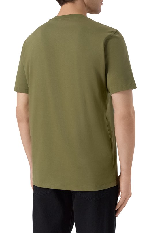 Хлопковая футболка HUGO 50553779 Хаки  50553779 Фото 4