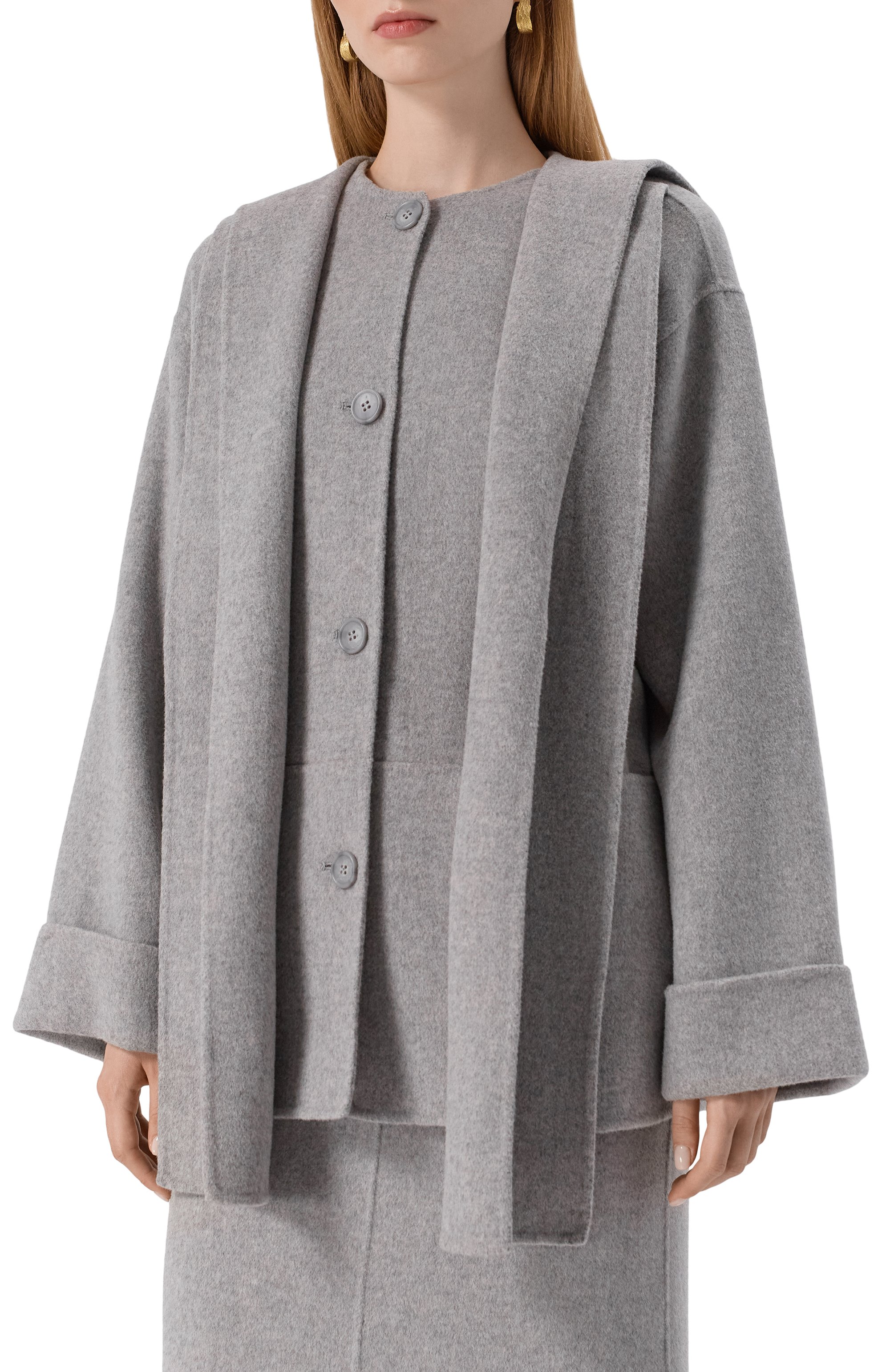 Шерстяное полупальто ERIKA CAVALLINI, арт. P5WW04, фото 3