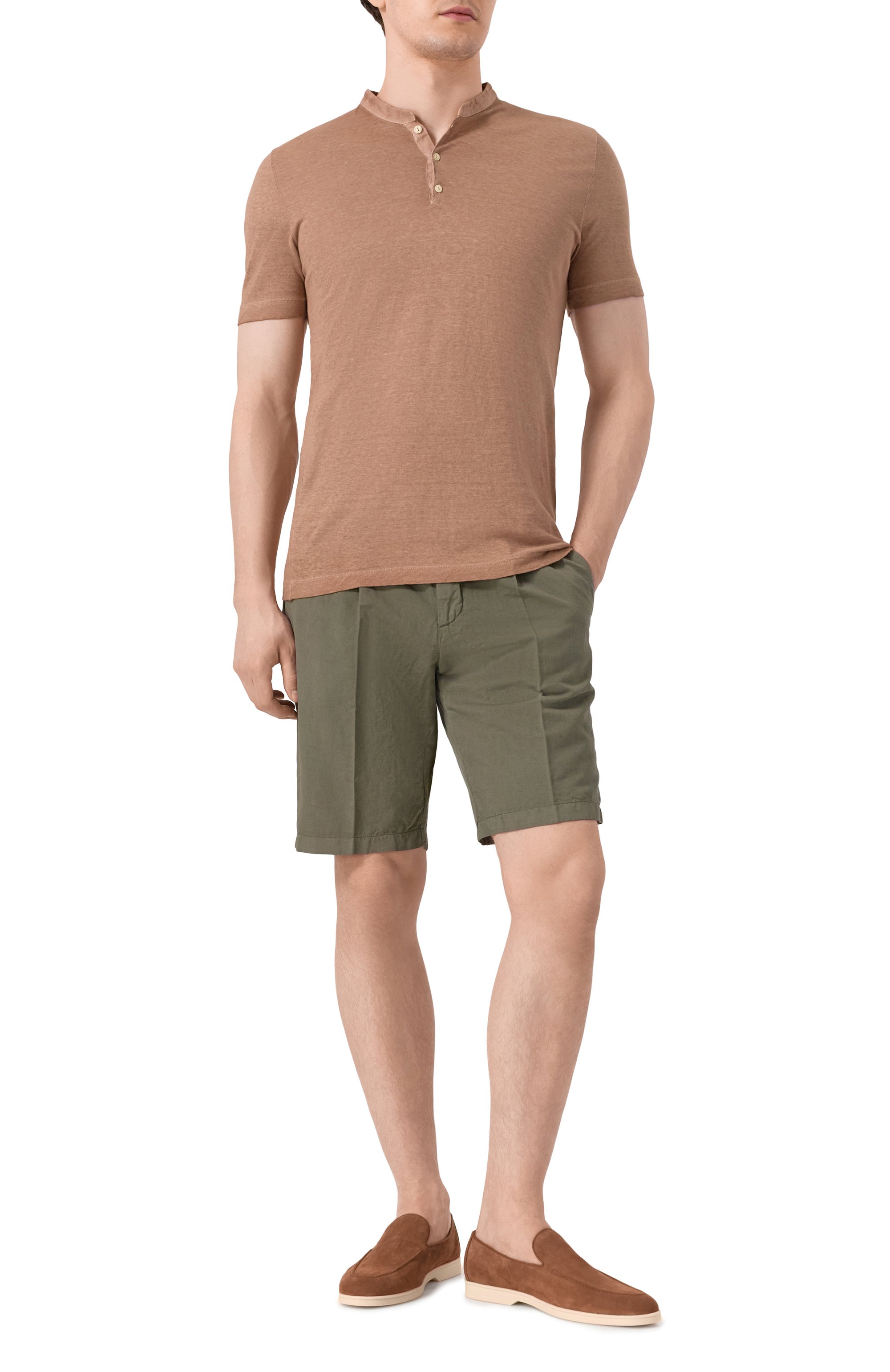 Футболка-хенли изо льна и хлопка 120% LINO, арт. 32ALIM79AC/G308/S01, фото 2