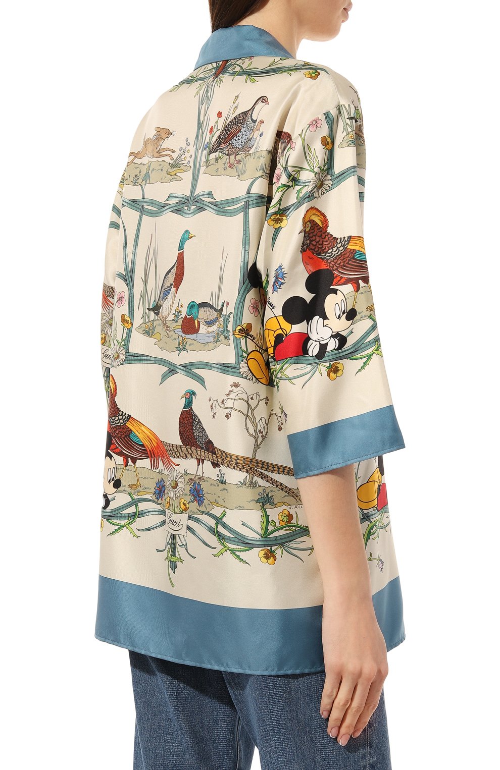 Шелковая блузка disney x gucci GUCCI, арт. 596712 ZADOO, фото 4