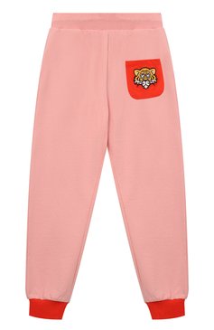 Детские хлопковые джоггеры KENZO розового цвета, арт. K60206/6-12 | Фото 2 (Материал внешний: Хлопок; Материал сплава: Проставлено; Нос: Не проставлено; Материал подклада: Хлопок; Девочки Кросс-КТ: Джоггеры-одежда, Брюки-спорт; Ростовка одежда: 12 лет | 152 см, 7 лет | 122 см, 5 лет | 110 см, 9 л�ет | 134 см)