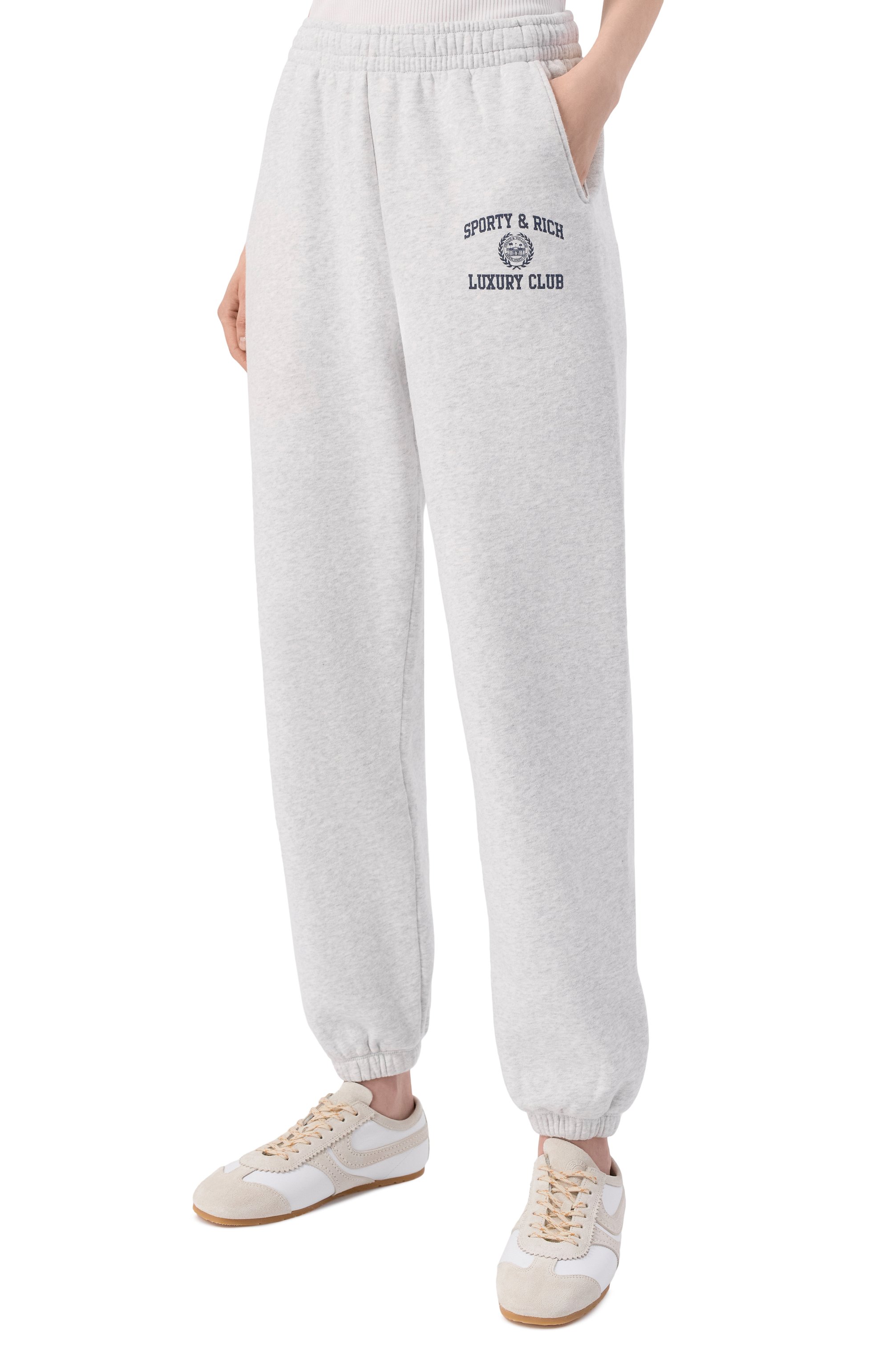 Хлопковые джоггеры luxury club SPORTY AND RICH, арт. PA0717842GY03/S&R LUXURY CLUB SWEATPANTS, фото 3