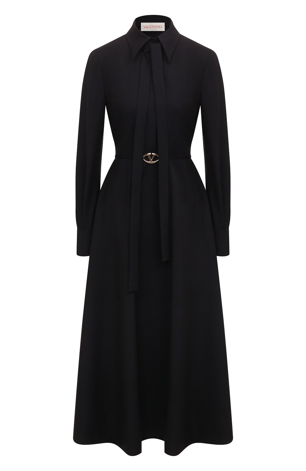 Шерстяное платье VALENTINO темно-синего цвета по цене 384000 руб., арт. 5B3VA9D12QB, фото 1 Шерстяное платье VALENTINO, арт. 5B3VA9D12QB, фото 1