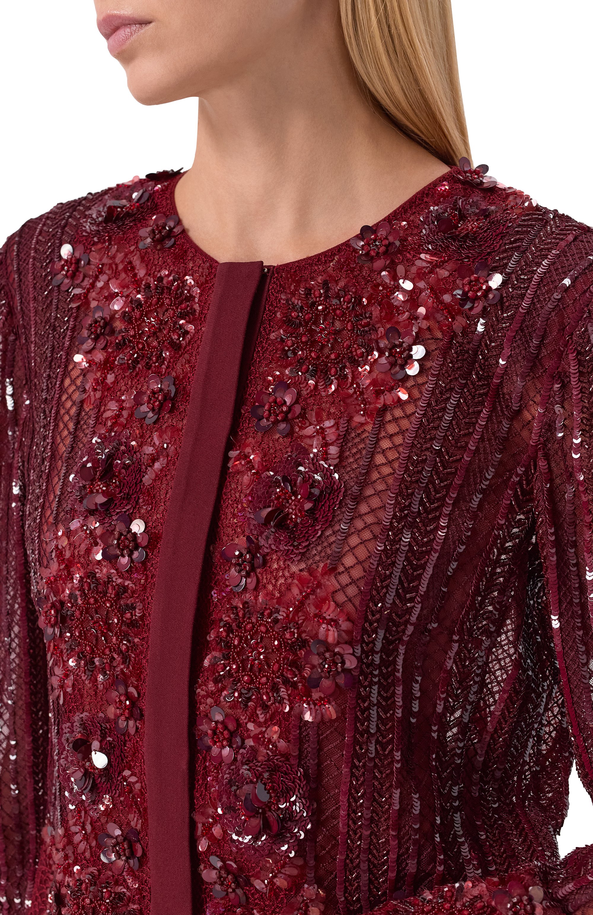 Жакет с отделкой бисером и пайетками ELIE SAAB, арт. J0173NF25/BE044, фото 5