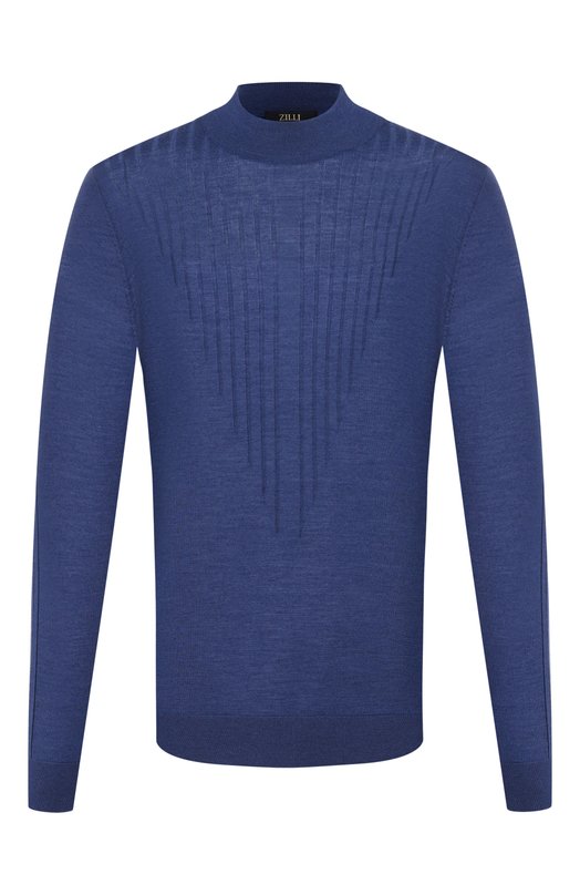 Водолазка из шерсти и шелка Zilli KMN001M0230VZRD00 Синий KMN001M0230VZRD00