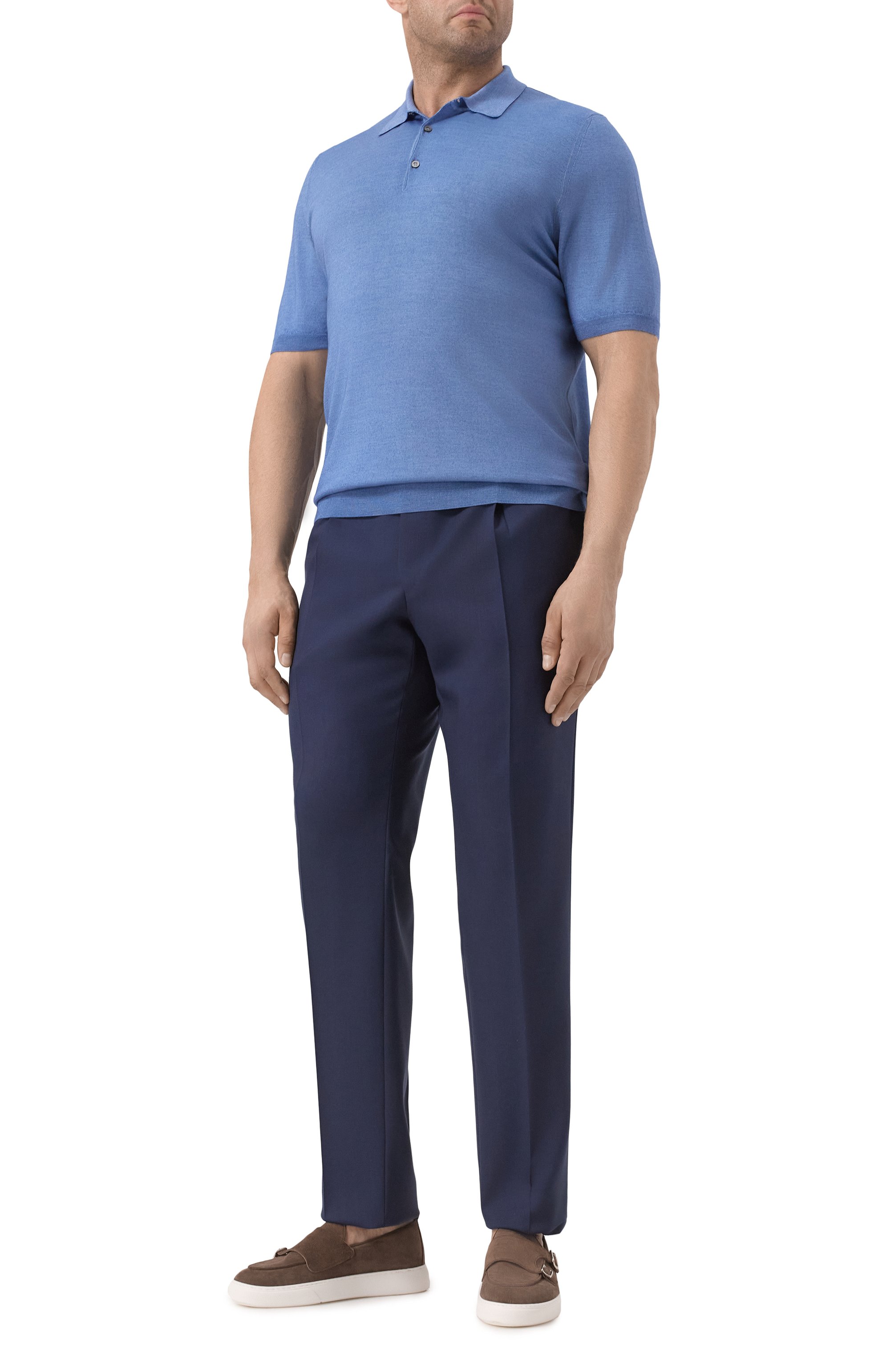 Поло из шерсти и шелка CANALI, арт. C0479B/MX01165, фото 2