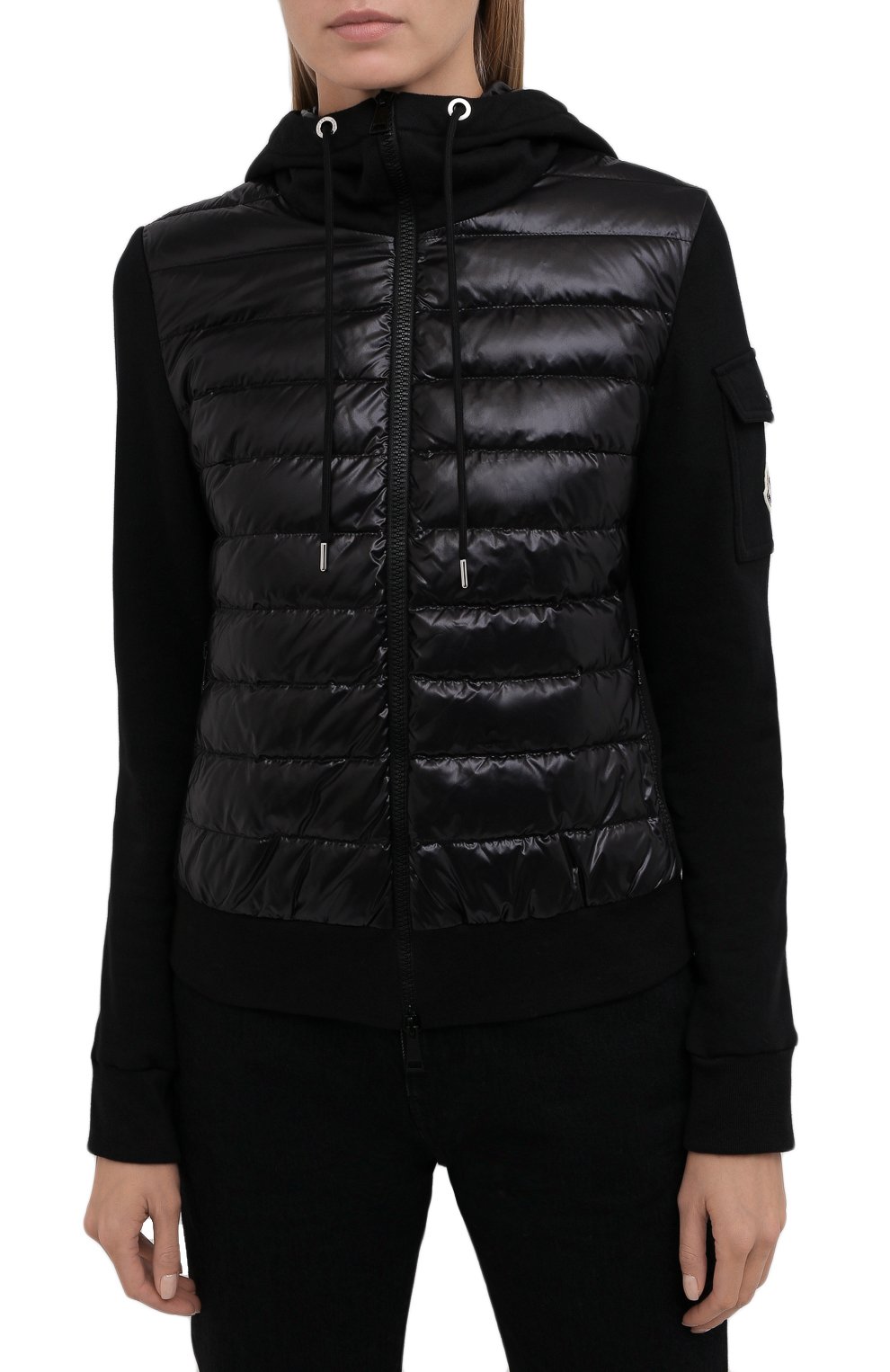 Хлопковый кардиган MONCLER черного цвета по цене 87650 руб., арт. G2-093-8G000-28-809DH, фото 3 Хлопковый кардиган MONCLER, арт. G2-093-8G000-28-809DH, фото 3