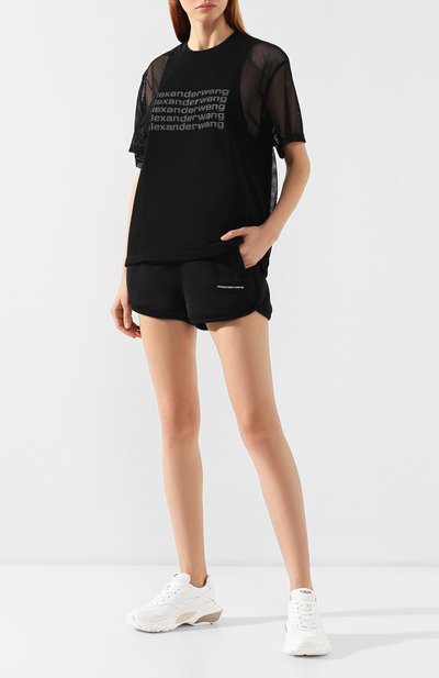 Хлопковые шорты ALEXANDERWANG.T черного цвета по цене 22250 руб., арт. 4C494015C3, фото 2 Хлопковые шорты ALEXANDERWANG.T, арт. 4C494015C3, фото 2