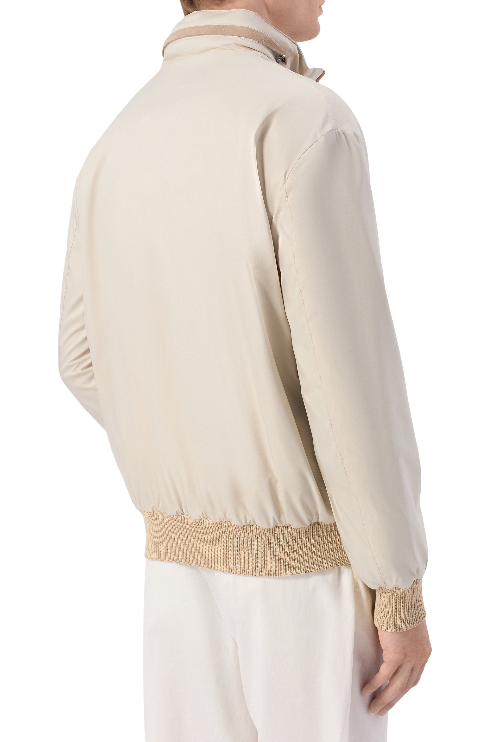 Бомбер KITON кремового цвета по цене 539500 руб., арт. UW2314V0822H, фото 6 Бомбер KITON, арт. UW2314V0822H, фото 6