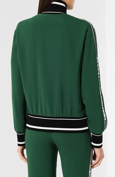 Толстовка из вискозы DOLCE & GABBANA зеленого цвета по цене 89950 руб., арт. F9C50T/G7RNY, фото 4 Толстовка из вискозы DOLCE & GABBANA, арт. F9C50T/G7RNY, фото 4