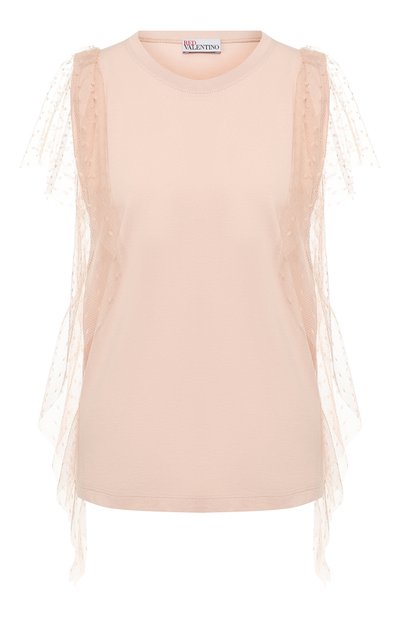Женская хлопковая футболка REDVALENTINO, арт. TR3MG03Y/4UH