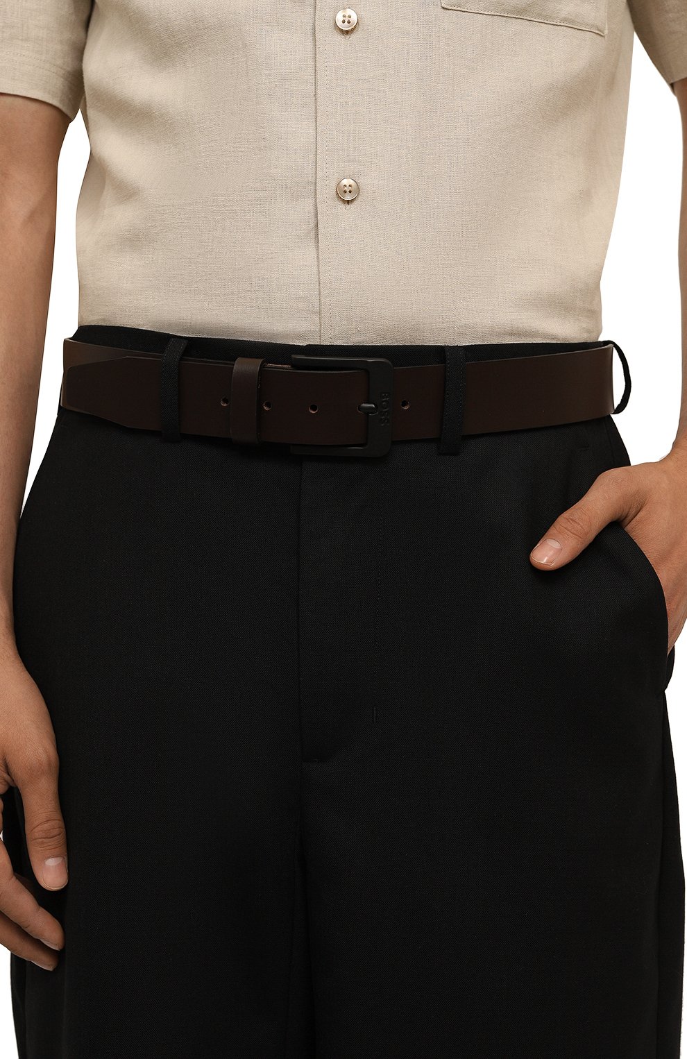 Кожаный ремень BOSS, арт. 50522574, фото 2