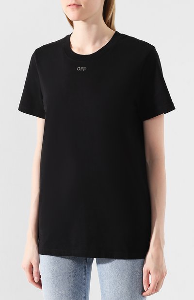 Хлопковая футболка OFF-WHITE, арт. 0WAA049E19B070651010, фото 3