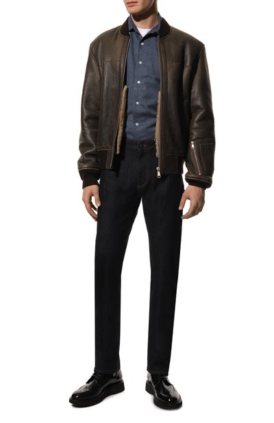 Джинсы CANALI темно-синего цвета по цене 45200 руб., арт. 91719/PD00018, фото 2 Джинсы CANALI, арт. 91719/PD00018, фото 2