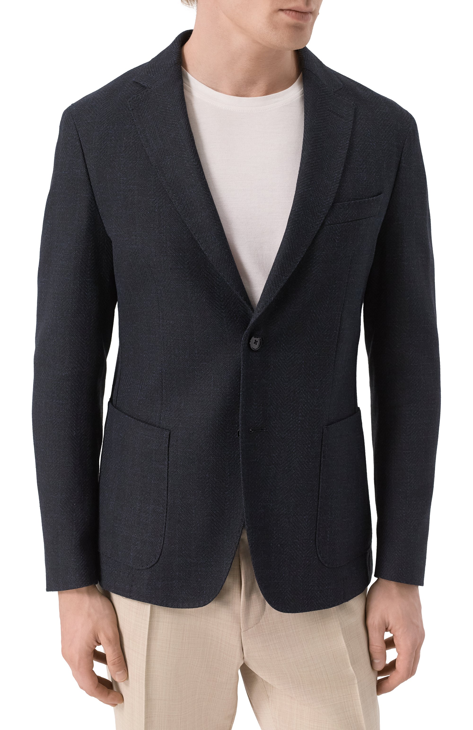 Пиджак из хлопка и вискозы BOSS, арт. 50538028, фото 4