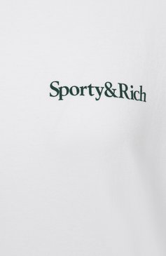 Хлопковая футболка SPORTY AND RICH, арт. T0043606300WH01, фото 6