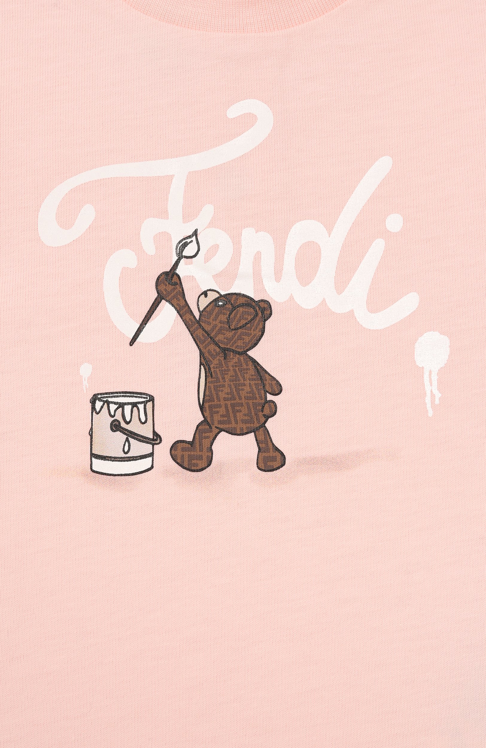 Хлопковая футболка FENDI, арт. BUI120/AY8D, фото 3