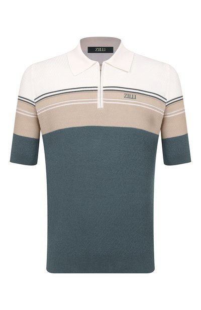Мужская поло из хлопка и шелка ZILLI, арт. KZP002M0142VTHL00