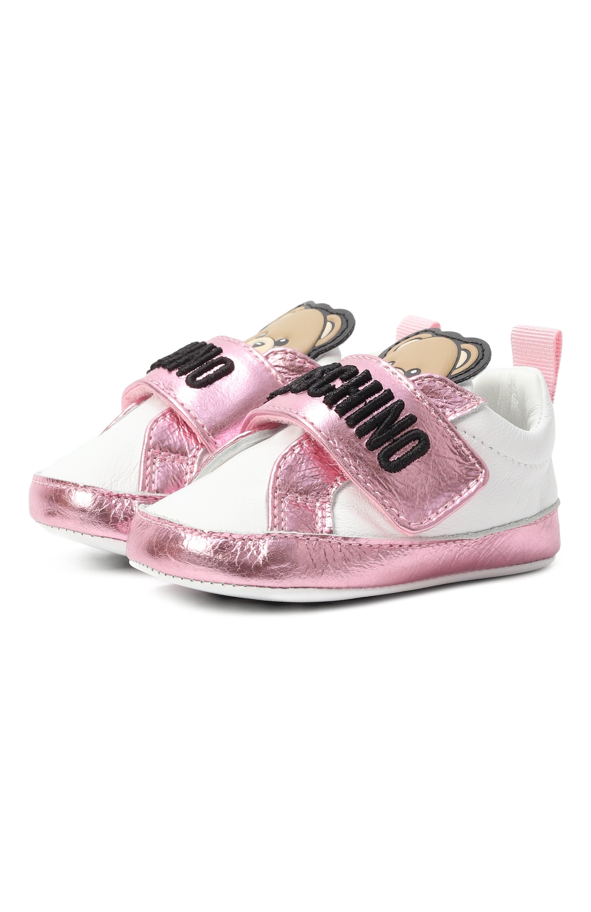 Кожаные пинетки MOSCHINO, арт. 81811/VAR1/15-19, фото 1